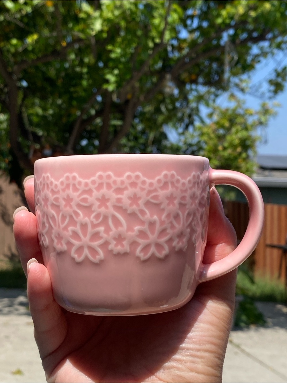 Starbucks Japan 2018 Sakura Series Embossed Pink Mug (8oz)